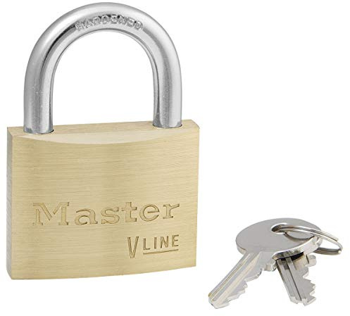 Master Lock 4150 Cadenas à Clé en Laiton, Doré, 6,8 x 5 x 1,4 cm