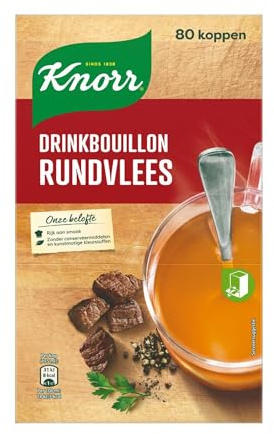 Knorr | Drinkbouillon rundvlees | Doos 80 stuks