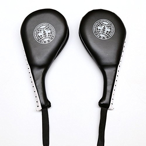 Luniquz 2pcs. Doppel Schlagpolster Taekwondo Kick Schlagkissen Kickboxen Ziel/Täkwondo Training-Pad (schwarz)