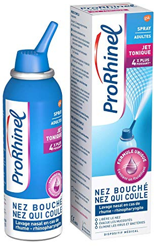 Prorhinel Spray Nasal Jet Tonique, Lavage Nez Bouché Ou Qui Coule, Fabriqué en France, 100ml