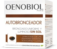 Oenobiol Autobronceador - Bronceador facial y corporal sin sol - Complemento alimenticio con cúrcuma, licopeno y luteína - 30 cápsulas