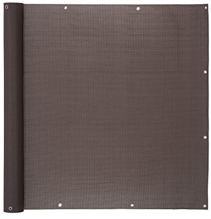 Ventanara® Balkonverkleidung Sichtschutz PVC Balkonumspannung Zaun Verkleidung Blende Windschutz Folie 600 x 90 cm Taupe