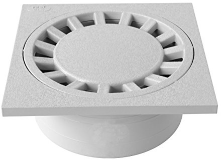 First Plast CHPVC15G Chiusino Sifonato in PVC, Grigio, 150 x 150 mm