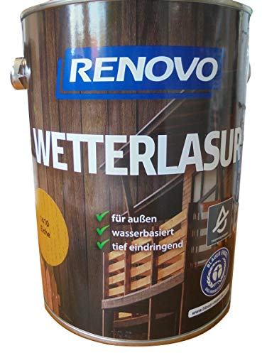 Renovo 2,5Ltr, Wetterlasur 1410 Eiche, Wasserbasiert, für Außen