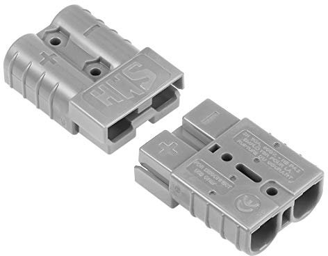 sourcing map 6 Gauge Battery Quick Connect Disconnect 50A Wire Connector for Winch Auto Car Trailer Driver, Grey, 2pcs