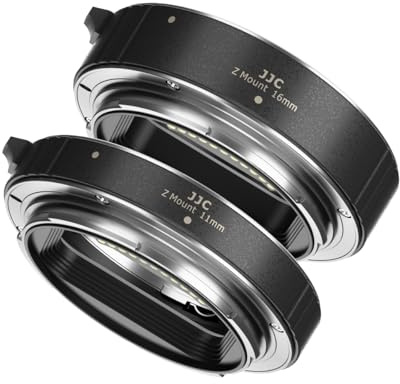 JJC AF Autofokus Zwischenringe mit TTL-Belichtung 11MM 16MM für Nikon Z Mount Z30 Z50 Z7 Z6 Kameras Objektiv Automatik-Zwischenringsatz Makrofotografie