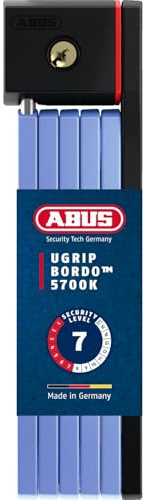ABUS Faltschloss Bordo uGrip 5700K SH mit Halterung - Fahrradschloss mit 5 mm starken Stäben - ABUS-Sicherheitslevel 7