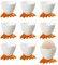 Egg Cups,Saijer 9pcs Cartoon Egg Holder Soft Boiled Fashion Egg Cups Holder Used in Homes and Restaurants