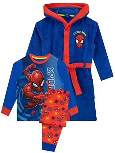 Marvel Jungen Bademäntel Pyjama Spiderman