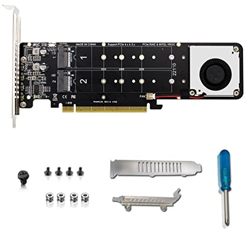 UNF 4 M.2 NVMe SSD PCIe X16 Adattatore PCI Express 4.0 X16 Switch a 4 Porte Scheda Adattatore M.2 Supporta RAID PCIe Bifurcation 4 nvme pcie Adattatore