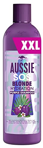 Aussie Silbershampoo, SOS Blonde Hydration, 490ml, mit austalischem Manuka-Blatt & Wildpflaume, für blondes Haar, tierversuchsfrei, vegan, Haarpflege
