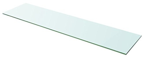 Tidyard Regalboden Glasregalboden Glasregal Glasablage Badablage Duschablage Glasboden Wandablage Badregal für Badezimmer, Glas Transparent 100 cm x 25 cm