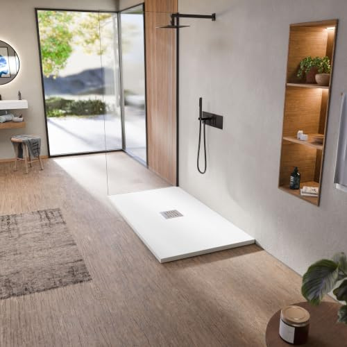 BELLOBATH Piatto Doccia in Resina Antiscivolo Bianco 75x100 cm