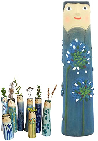Spring Family Bud Vasen, Böhmische Familie Menschliches Gesicht Blumenvase Aus Kunstharz, Handgefertigter Blumentopf Für Wohnzimmer, Schreibtisch, Büro, Dekoration (5)
