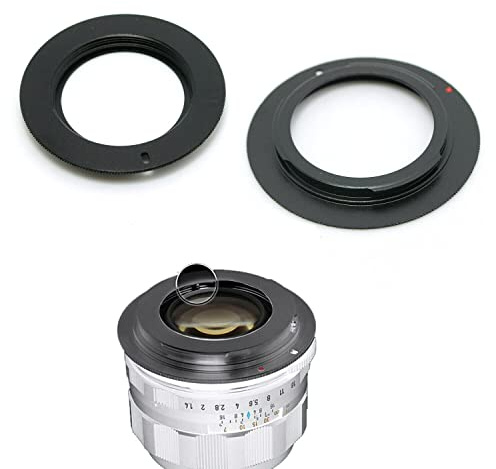 Objektiver Adapterring M42 M 42 M-42 kompatibel mit Canon EOS mit Flansch, der auf den Knopf drückt