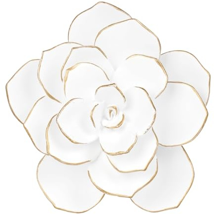 Guichifun 3D-Wanddekoration, Sukkulenten, Kunstharz, für drinnen oder draußen, Kunst-Wandskulpturen, hängende Blumen für Badezimmer, Wohnzimmer, Schlafzimmer, Geschenke, 14 x 5,7 x 14 cm