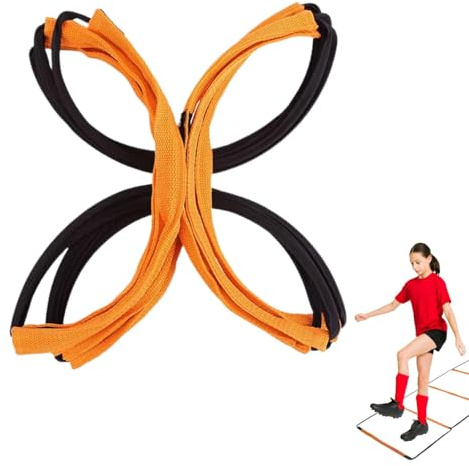 JINGAN Agility Ladder, Instant Set-up Bouncing Fitness Ladders for Speed and Agility, Feet Fitness Essentials for Soccer, Volleyball, Badminton, Basketball, Tennis, Running