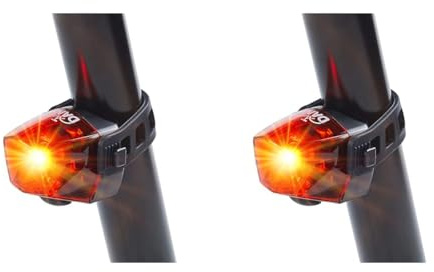 DANSI Fahrrad Rücklicht LED I Aufladbar I StVZO zugelassen I Rücklicht Fahrrad, Rücklicht Ebike, Fahrradlicht hinten, Fahrrad rücklicht led (Packung mit 2)