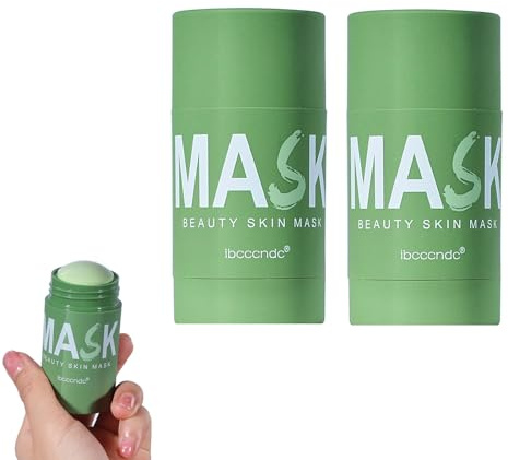 Grüner Tee Entgiftende Tonerde-Maske, Fumtx Grüner Tee Entgiftende Reinigungsmaske, Green Mask Stick, Oneews Green Tea Deep Cleanse Mask, Blackhead Remover (2PCS)