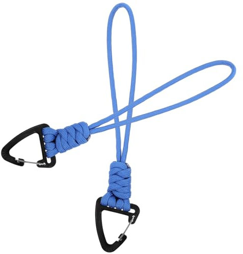 2 Stück Schlüsselband mit Spiralkordel, Polyester, Blau, für Outdoor