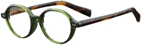 PZEOB Fake Brille Exquisite Brillenfassungen, Retro-Oval-Brillenfassungen, Kunst-optische Brillenfassungen, Computer-/Spiel-/Lesebrillen perfekte Übereinstimmung