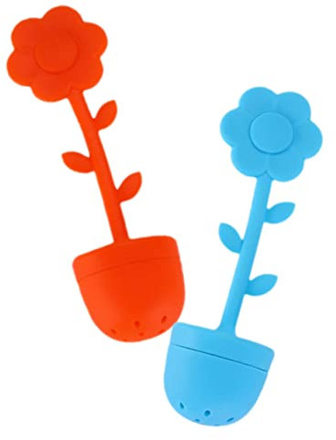 Zerodeko 2stücke Silikon Teefilter Blumen Teesieb Für Losen Tee - Und Langlebig Für Zuhause Büro Und Gastronomie Für Optimale Teezubereitung Ohne Rückstände