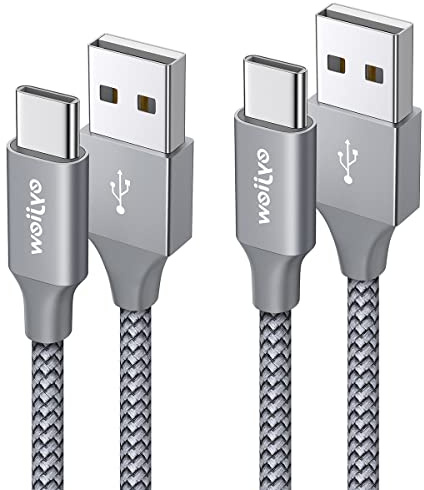 eyjiew 1 Meter USB C Kabel [2Stück 1M] iPhone 16/15 Carplay Ladekabel | USB A auf USB C Kabel für iPhone air 17,17 pro max,16,16 Pro Max,16 Plus,16E SE4,15/15 Pro Max,IPad Typ C Autoladekabel