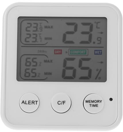 CIYODO Termostato Digitale Sensore Termometro Igrometro Umidità Casa Monitoraggio Temperatura Termometro E Misuratore Di Umidità Per Ambienti Termoigrometro Per Interni