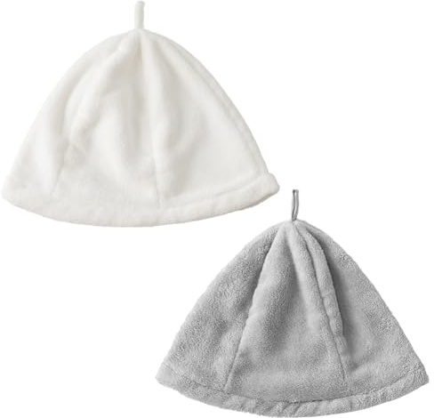 Sugeru 2er Pack Saunahut aus Korallenvlies,Schwarz Weißer Sauna Hut,Sauna Zubehör,Gesundes Saunazubehör,Geeignet für Spas und Dampfbäder und Bietet Saunaliebhabern ein Einzigartiges Wellness Erlebnis