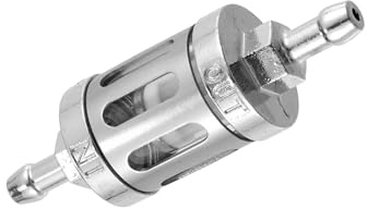 Motoforti Tone Fuel Filters Engine Inline Gas Fuel Line Filter for Moto | Silver Tone, Long-lasting