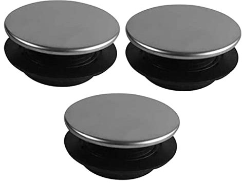 Veemoon Tapas Para Fregaderos De Cocina y Grifos, Acero Inoxidable 304, Tapa Selladora Resistente, Compatible Orificios De 31-40 Mm, Juego De 3 Piezas, Para Cocina y Baño