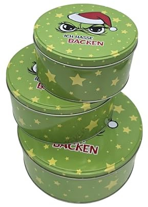 M.Kritzinger's Gebäckdosen Metall Festtags-Muffel 3-teilig (Ich Hasse Backen)