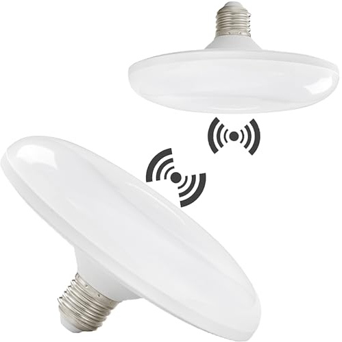 Vanpus E27 LED-Lampe mit Bewegungsmelder Radar 15W Warmweiß 2er-Set | 2700K， Automatischer Lichtschalter ，CRI > 90, UV-frei & insektenfreundlich