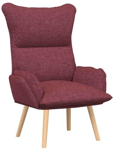 vidaXL fåtölj Vinröd 69 x 74 x 93 cm Tyg och plywood, Fåtölj, modern design, hållbar polyester, mysig, ergonomisk fåtölj, ram i massivt trä, kompakt stil
