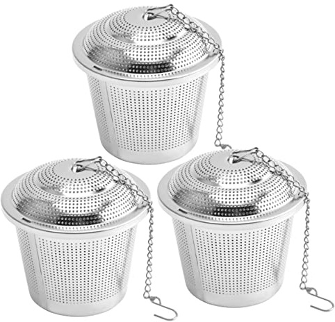 VALICLUD Passoire à Thé En Acier Inoxydable 3 Pcs, Infuseur à Thé En Vrac Maille Fine, Résistant Haute Température, Usage Maison Et Bureau