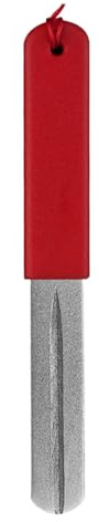 Affilatrice portatile con gancio, pietra affilatrice a doppia faccia, 10 x 1,4 x 0,2 cm, da pesca compatta, smerigliatrice tascabile resistente, design leggero per escursioni, avventure