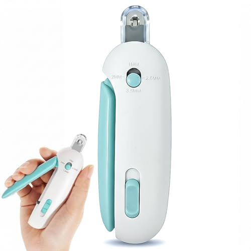 DAQUN Pet Nail Trimmer, 3 Size Hole Cutter, Splash Proof Cat Claw Scissor, Locking Switch, for Puppy Kittens