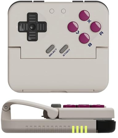 Retro Mini Taco Wireless Bluetooth Controller, Type-C Charging, Vertical Grip Gamepad, Pocket-Sized Mobile Wired Game Board, Handheld Arcade Simulator for Androids iOS PC