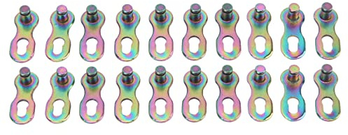 10 pares de conectores de eslabones de cadena de bicicleta de carretera con 9 velocidades de colores
