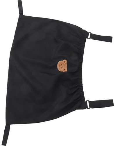 Borsa Portaoggetti per Passeggino Nera in Nylon, 19x17, Capienza Ampia