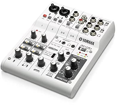 Yamaha AG06 - Studio mixer with USB capabilities for audio, streaming and recording, in white