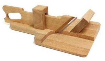 Manueller Hobel aus Buchenholz, 33 x 19,10 H, mit 18/10 Edelstahlklinge