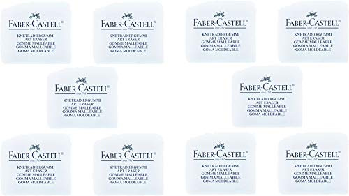Faber-Castell - Knetradiergummi Art Eraser, (Weiß | 10er Pack)
