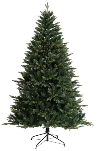 SVITA Weihnachtsbaum künstlich Naturgetreu 1075 Zweig-Spitzen Metall Ständer Tannenbaum Kunstbaum (Spritzguss-Nadeln | 210cm)