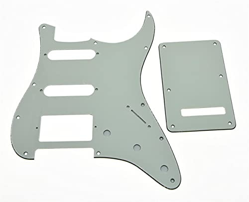 Dopro Strat HSS Gitarre Pickguard ST Back Plate Tremolo Cover für USA/Mexican FD Strat Ivory 3-lagig