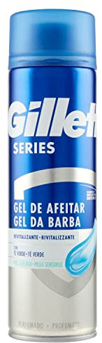 Gillette Gel da Barba Series, Rinfresca e Lenisca, con Tè Verde Idrata e Protegge la Pelle dalle Lamette per Una Rasatura Scorrevole, 1 Confezione da 200ml