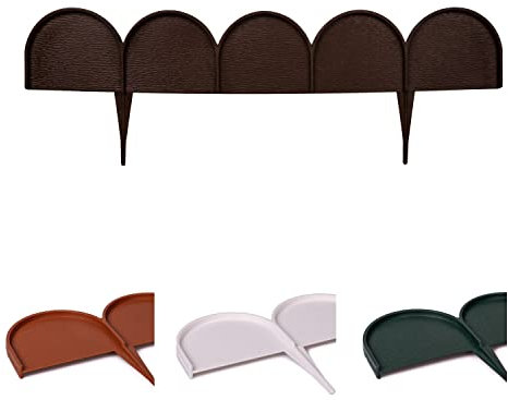 Lawn Edging and Landscape Border, 10 Meters, Long and Flexible Garden Edge for Flower and Plant Beds, Heavy-Duty No Dig Gardening Use, Reinforced Plastic