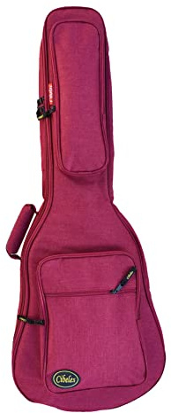 Custodia per chitarra classica o fiammenca – Imbottitura 20 mm, CIBELES – Schiuma ad alta densità – Misura 4/4, rosso, 4/4, Custodia per chitarra