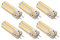 Bombilla Led Gy6.35 Bombilla Led Gy6.35 Silicona 6 Piezas Bombilla Led Gy6.35 7W AC Dc12V 700Lm 72 Leds 360 Grados Bombilla Led De Maíz para Lámparas Colgantes Lámparas De Techo (Blanco cálido)