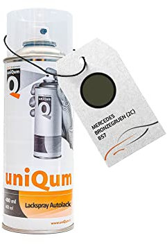 uniQum Autolack Spraydose fürs Auto für MERCEDES BRONZEGRUEN (2C) 857 Autolack Reparatur 400 ml